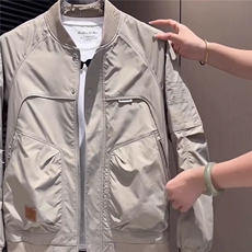 棒球服夹克男2025秋季新款潮牌工装男装美式覆古修身飞行员外套男，男装夹克，星座1210-1