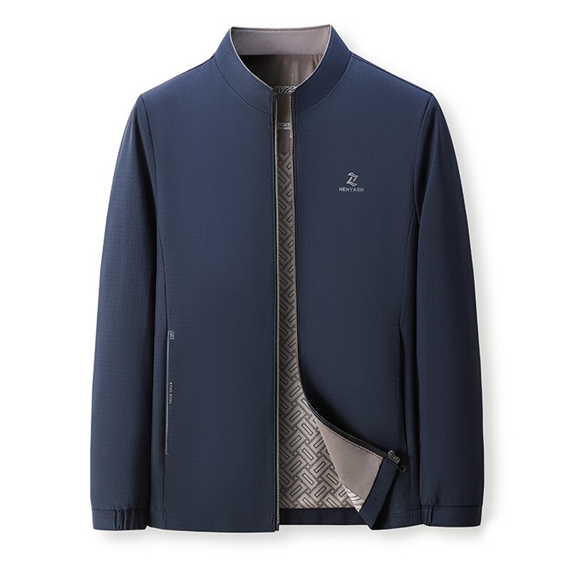 春秋季外套男士上衣中年男款2024新款春季衣服中年纯色百搭休闲,女装短外套,电商B212（原钱塘6029）