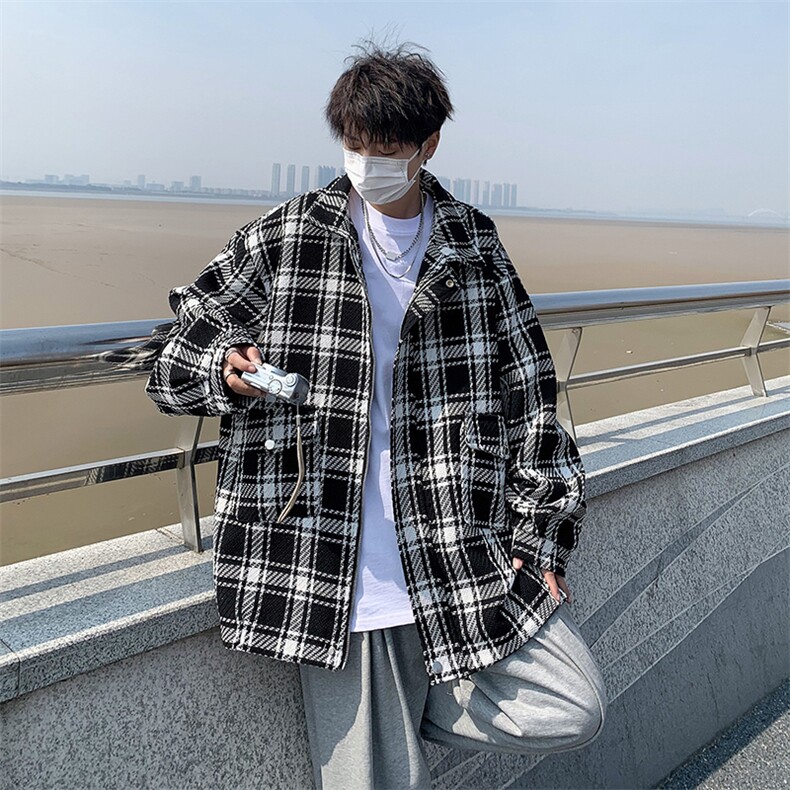 小香风夹克男韩版潮流帅气2023春秋新款ins宽松百搭外套W4741-P53,男装夹克,星座412-2