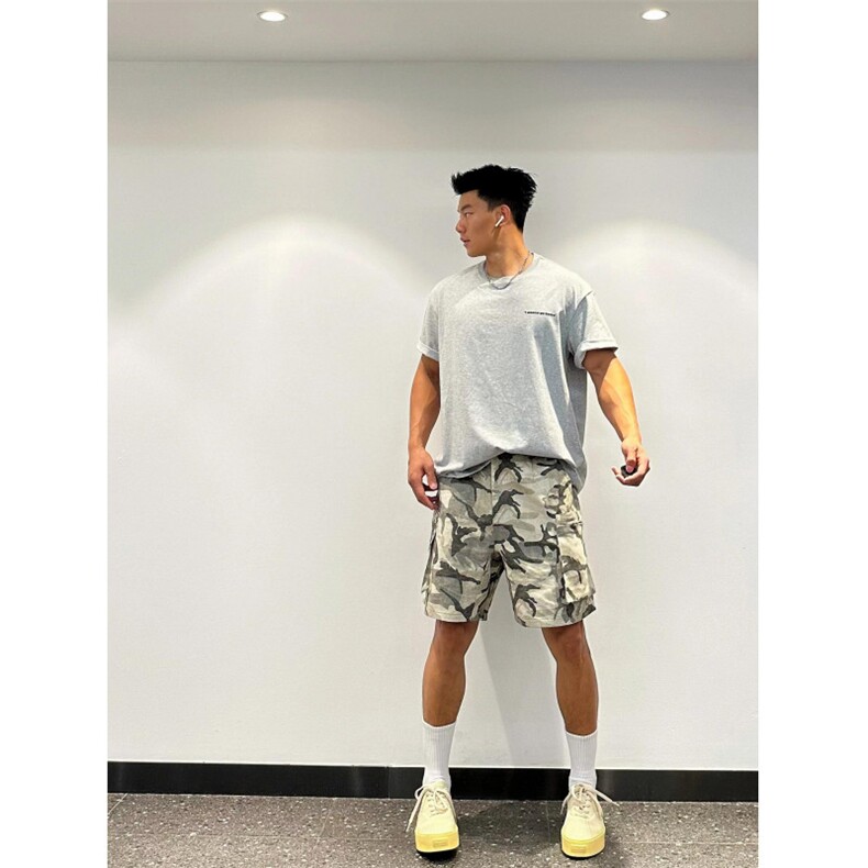 【有货】迷彩工装短裤男美式高街hiphop裤子五分裤GK21LL-特P46,男装牛仔裤,星座1007（原301D）