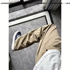 2025春秋新款男士运动卫裤弹力修身小脚裤字母刺绣束脚休闲长裤潮，男装休闲裤，星座506A