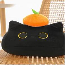 米可毛绒玩具 橘子黑猫
