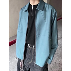美式复古TR面料解构翻领拉链夹克男休闲痞帅潮牌cleanfit外套春秋，男装夹克，星座1210-1