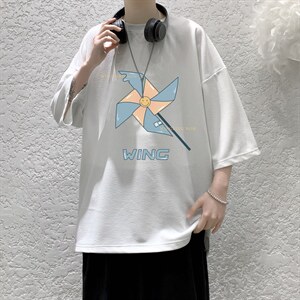 Q11112-P30 春夏季七分袖t恤男大码五分袖男短袖中袖 大皂风图片