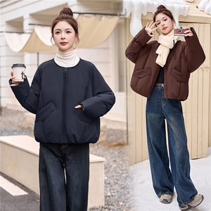 圆领拉链休闲户外羽绒服图片