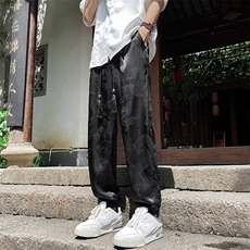 百搭休闲裤男宽松直筒休闲裤百搭ins港风潮男裤K09539-P40，男装休闲裤，星座308B-2