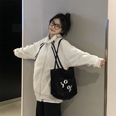 抖音得物高品质二开25秋冬美式重磅结构织带撞色立领卫衣外套W70，男装卫衣，电商A486-1