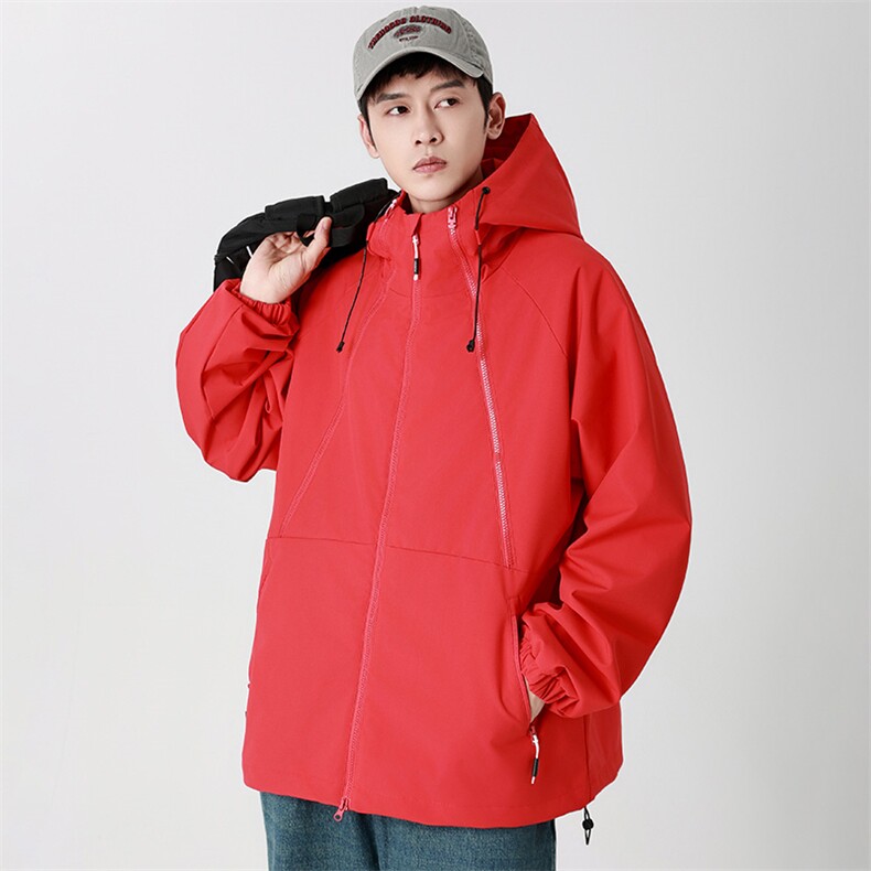 Cityboy情侣 时尚连帽冲锋衣外套夹克 团体班服图片