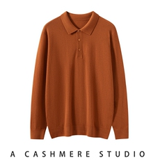 2025年秋季T恤长袖时尚通勤休闲百搭，男装羊绒套衫，朝思纯山羊绒