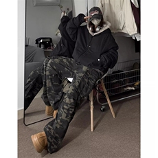 现货高品质美式高街冬季重磅硬挺短款座山雕毛领棉衣男女加厚外套，男装棉衣，电商A486-1