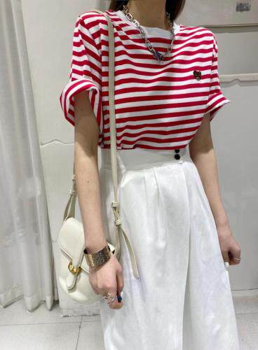 条纹简单t，女装，23