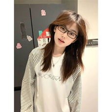 5539-P38原版做工220克休闲宽松男女同款长袖T恤，女装T恤，星座617A-2