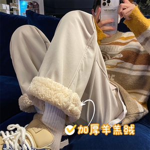 加厚羊羔绒冬季新款大码时尚潮流休闲裤长裤 K3703 B315 P65控78图片