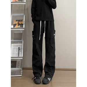 高品质 B221美式ins高街暗黑宽松工装牛仔裤 LK24340-P65控88图片