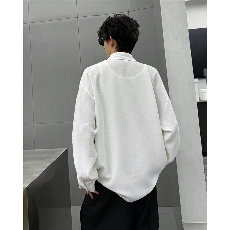 现货CS7131-P35特控60大码早秋拼接印花衬衫,男装衬衫,电商D232