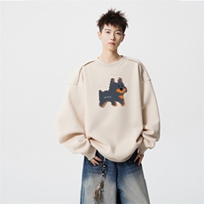 得物供货、重磅420克现货圆领卫衣宽松HD019-1-WY2687LL-P35，男装卫衣，电商019-1