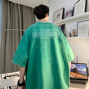 量大优可供抖音视频 支持得物品质配合二开 美式水洗短袖t恤SX157图片