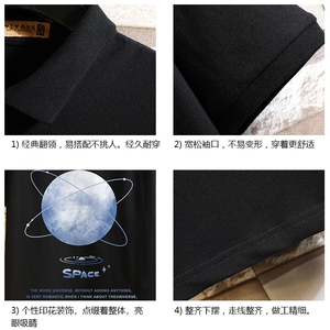 PL57241-P35 翻领短袖polo衫男大码胖子半袖t恤男有领保罗衫 砖墙图片