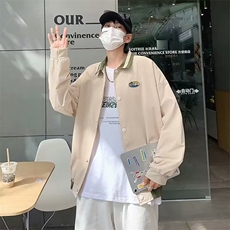 秋季夹克男士工装宽松休闲上衣青年港风ins潮牌刺绣外套JK01-p50，男装夹克，星座1008-2