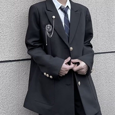 2025年新款休闲男装校园风春秋西服日系学院西装外套，男装西服，星座506A