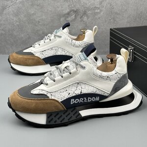X4938-p295春季新款时尚百搭休闲鞋厚底增高运动鞋潮阿甘鞋男图片