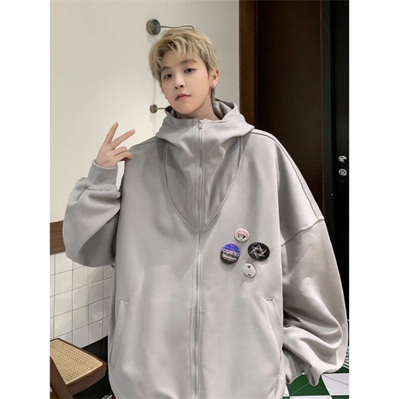 秋季新款外套男卫衣带徽章WA86P50,男装卫衣,星座1116-2