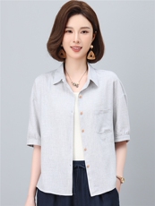 2026夏秋季时尚简约大方气质优雅显瘦休闲潮流千鸟格上衣，女装衬衫，独衣靓