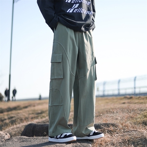 美式复古高街工装裤男直筒阔腿休闲裤春季时尚潮流长裤K087-P43图片
