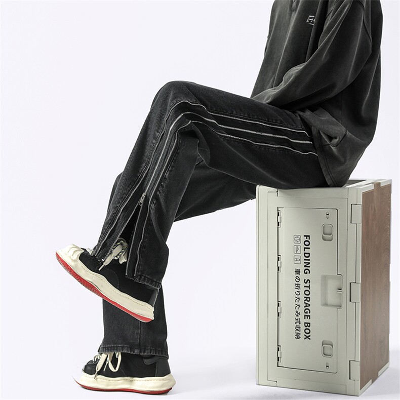 可全开拉链牛仔裤B342-K7021-P65控88，男装牛仔裤，电商B342