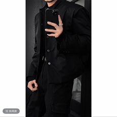 抖音小众设计高级棉衣老钱风保暖棉服外套男M219-P135(网图，男装棉衣，电商B267