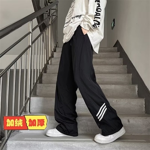 美式机能冲锋裤男速干阔腿休闲裤宽松直筒运动裤BG29-P32加绒42