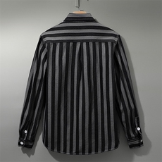 秋季流行男牛仔衬衣宽松休闲长袖衬衫外套XZ310B-3-CY952-P60，男装衬衫，星座310B-3