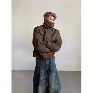 巴恩风毛领夹克棉服男冬季加厚夹棉御寒保暖哈灵顿座山雕棉衣外套图片
