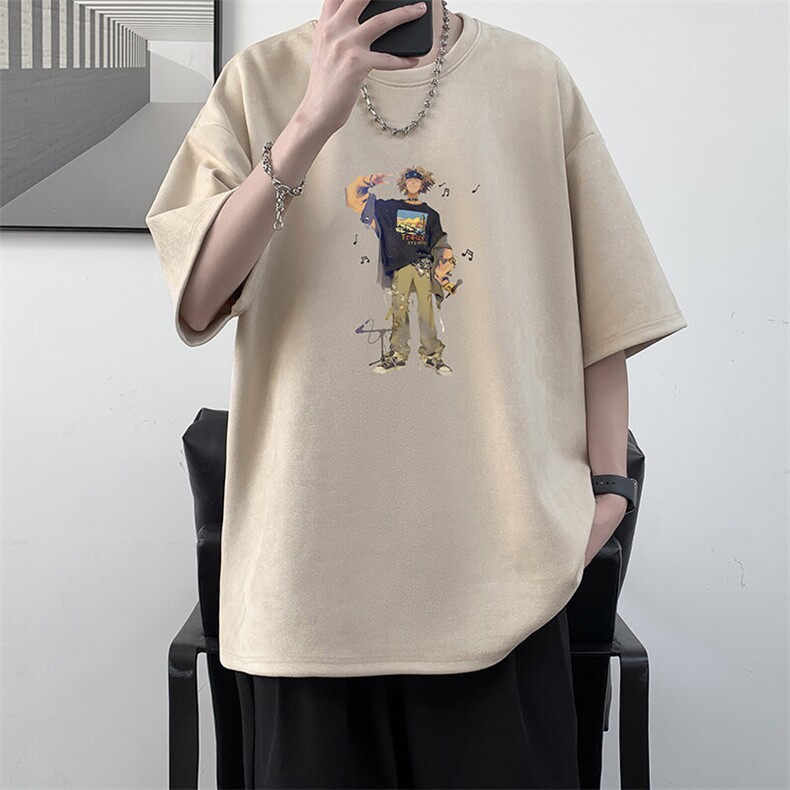 麂皮绒短袖t恤男大码半袖男JD82419-P25,男装T恤,电商A040