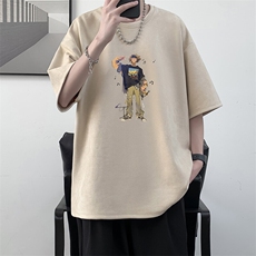 麂皮绒短袖t恤男大码半袖男JD82419-P25，男装T恤，电商A040