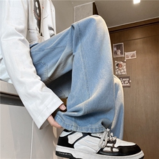 抖音品质美式宽松水洗cleanfit休闲牛仔裤B315-K25449-特p35控68，男装牛仔裤，电商B315