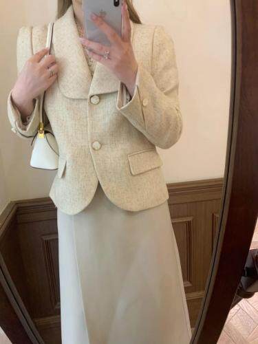 法式复古翻领外套现货，其它，独屿