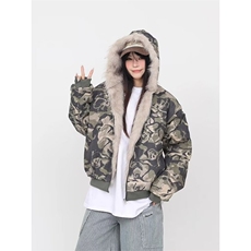 网图慎用特价版大毛领迷彩棉服棉衣XZ212-1-QW2109-P99，男装棉衣，星座212
