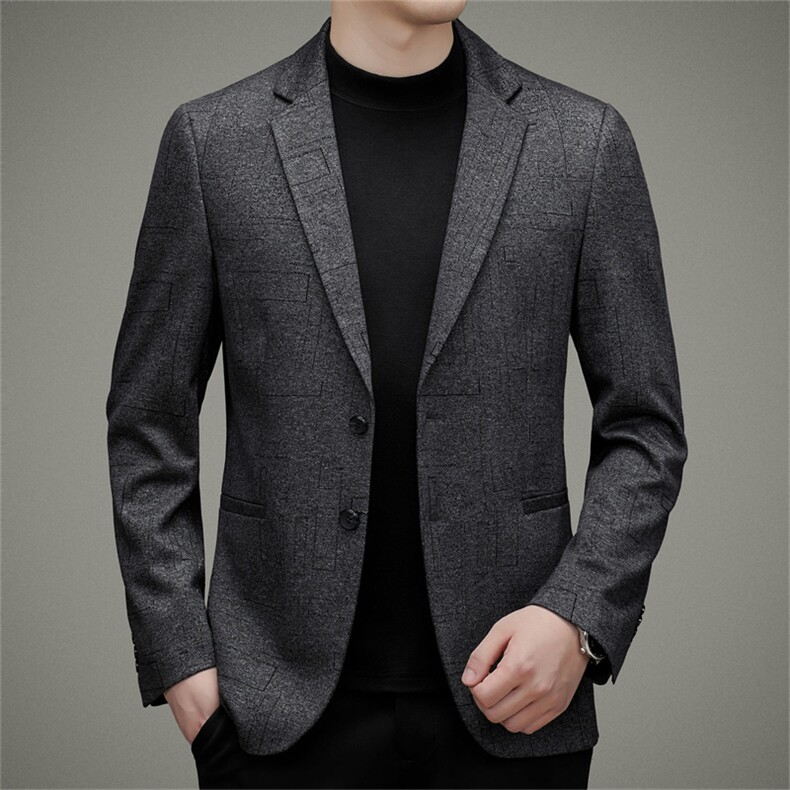 DJ6855钱塘2020-3商务休闲简约合身秋冬季中年男士西服P157,男装西服,钱塘207-3