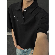 主推马吉拉绣花重磅POLO衫短袖T恤宽松翻领上衣男H1073特P35，男装T恤，电商A341