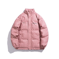 白底立领PU皮复古做旧金属印花字母设计棉衣男MY77732P130控178，男装棉衣，星座227-7