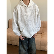 904-2-SY680常规P50加绒P60控88磅克凹凸印脏脏布连帽卫衣男，男装卫衣，星座904-2