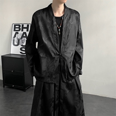 2025秋装新款加厚龙纹夹克开衫外套唐装汉服潮流2512-P50，男装夹克，电商A057