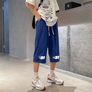 冰丝七分裤男大码速干短裤男五分裤 车景风格 QK72312-P25图片