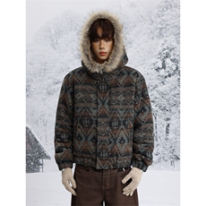 冬季座山雕棉服撞色夹棉复古民族风毛领棉衣5D1194-TP100198，男装民族服装，电商A102