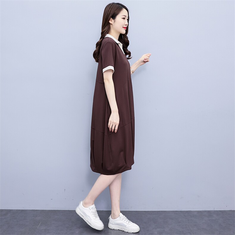 中年妈妈加肥加大连衣裙减龄夏装大码高端女装洋气显瘦遮肚子裙子,女装连衣裙,妃曼
