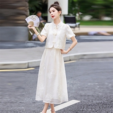 【新品】2026款新中式套装女夏季两件套洋气减龄显瘦，女装套装/套裙，兰菲阁