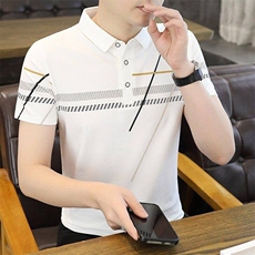 25025-P35春季休闲时尚T恤男短袖打底衫商务休闲修身短袖POLO衫，男装T恤，电商D310B-1