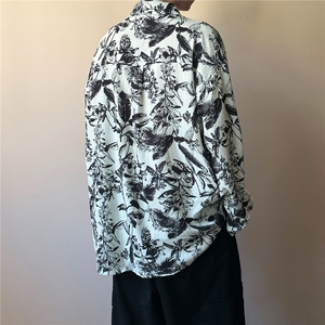 初秋现货印花衬衣男潮牌时尚花衬衫A351-AC25617-p55控108图片