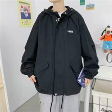 工装夹克男韩版帅气宽松连帽外套春秋bf百搭休闲上衣潮jk020-p65,男装夹克,星座1008